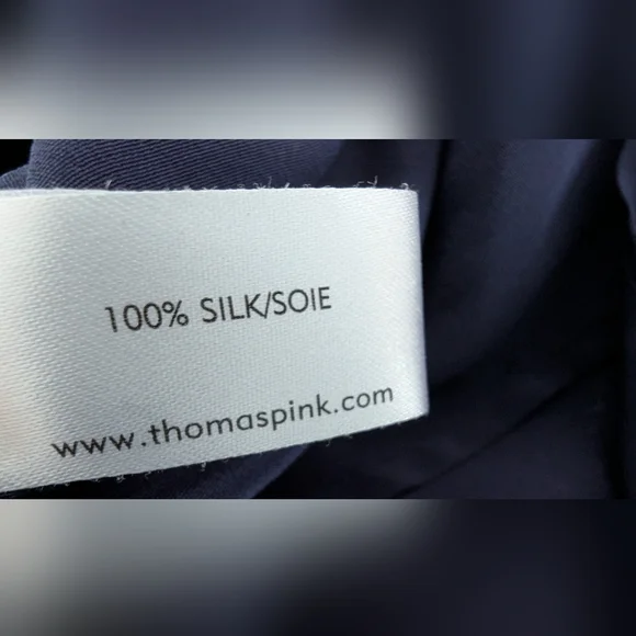 Thomas Pink Dark Blue/Purple Silk Button Down Shirt - Picture 3 of 8